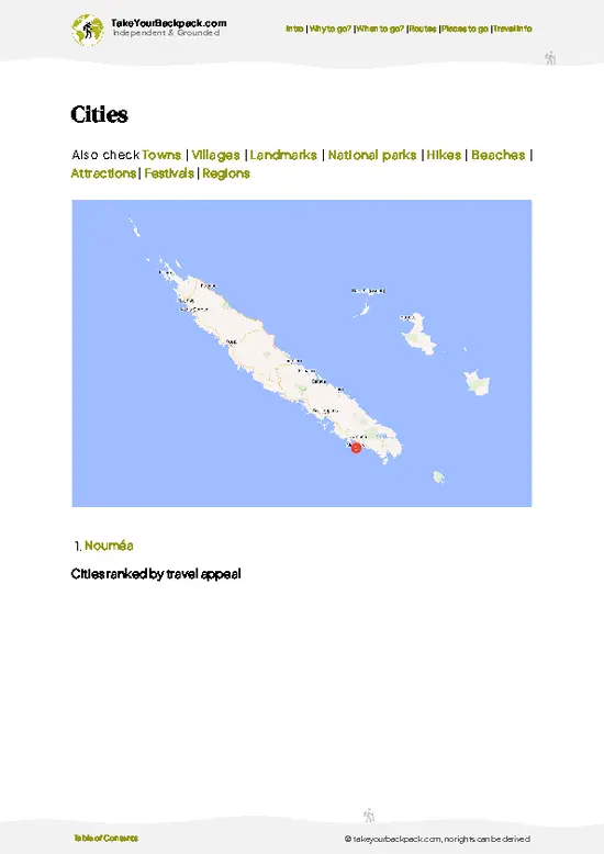 example page 6 from our offline Travel Guide for New Caledonia